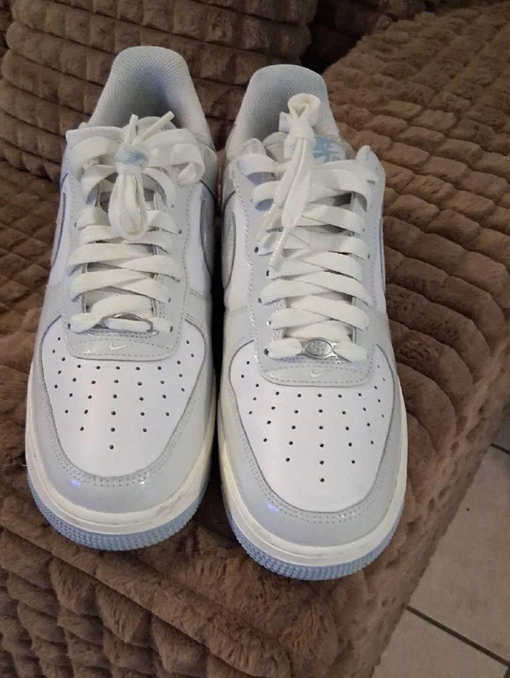 Nike Men’s Low-Top Sneakers — White with Ice Accents